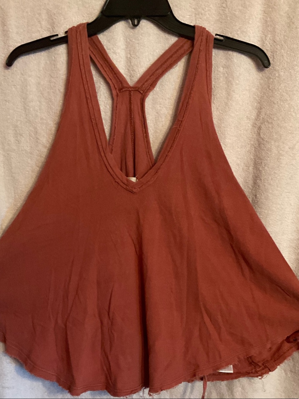 Free People Rust Red Racerback Tank Top